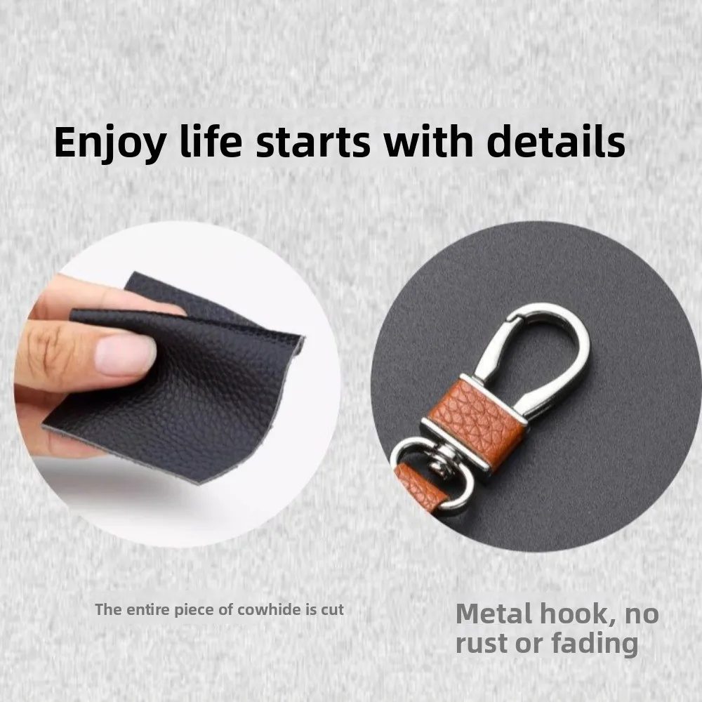 Luxury Car Key Bag Zipper Closure Large Capacity Leather Key Case Coin Storage Protection Cover Keychain Holder Travel Essential