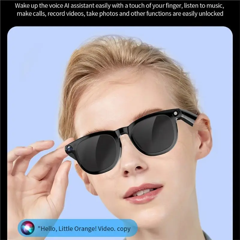 SQPP-Video Recording 800W HD AI Smart Glasses With Camera, Bluetooth Calling, Real-Time Translation, Polarized Sunglasses Lenses
