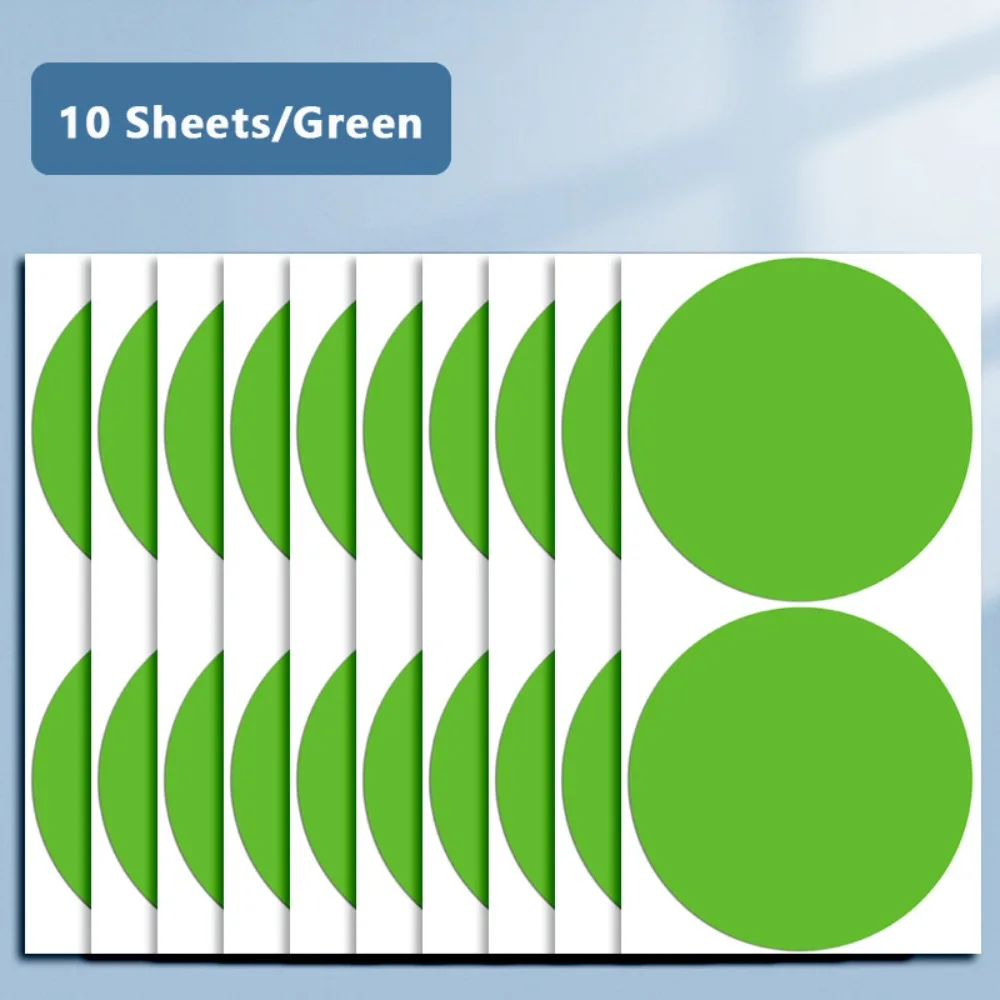 

10Sheets Handwritten 10cm Self-adhesive Stickers Self-adhesive Waterproof Dot Sticker Colored Label Sticker Office Use