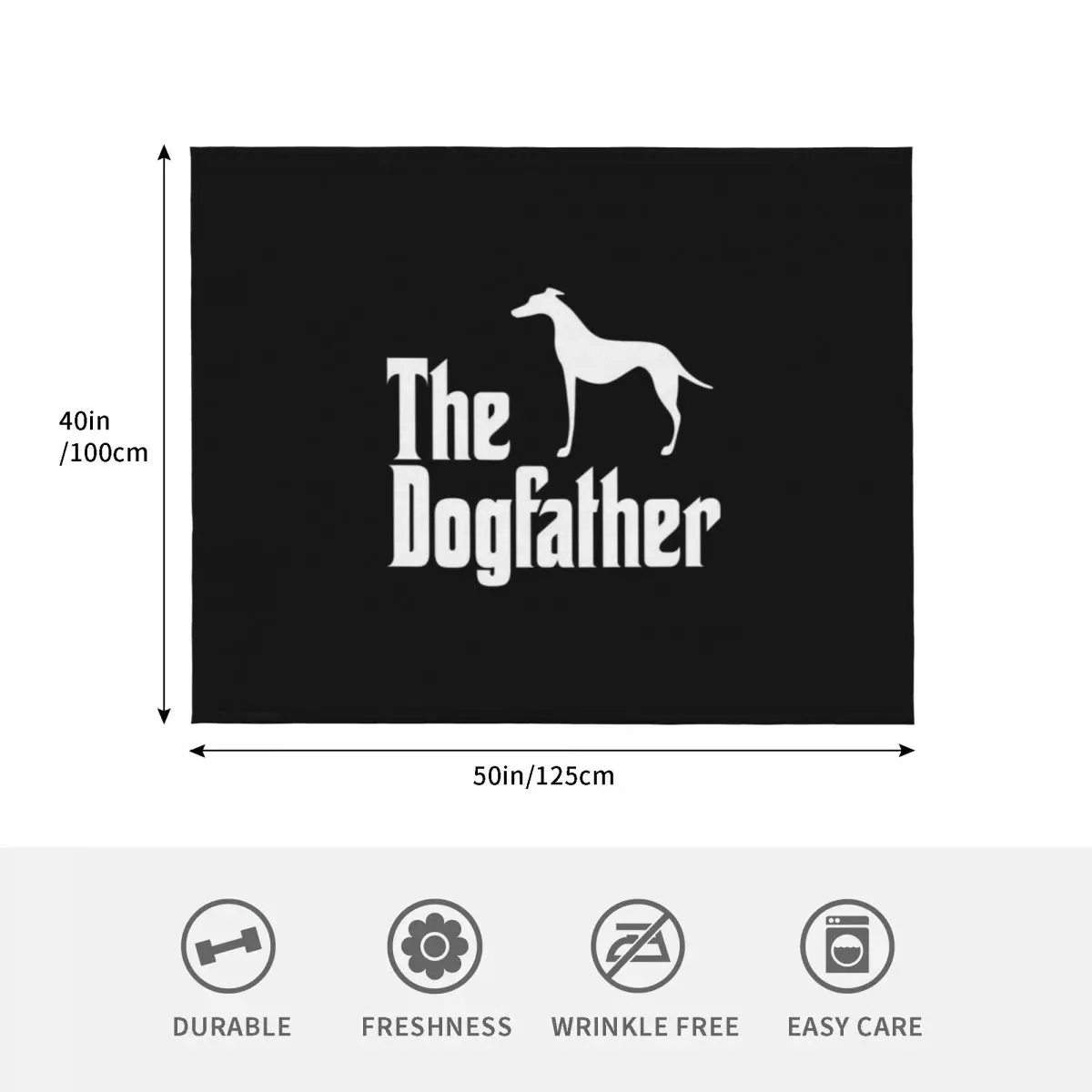 بطانية رمي اقتباس مضحك لفيلم Dogfather Greyhound ثقيلة للنوم على الشاطئ والسفر أفكار هدايا عيد الحب #4
