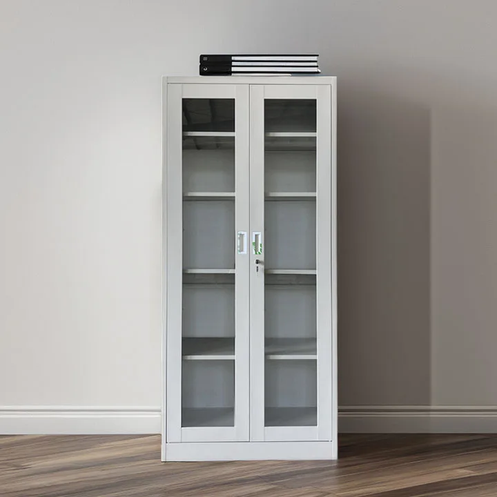 

Professional Manufacturer Custom Size Office Furniture Gray Glass-Frame Filing Storage Cabinet