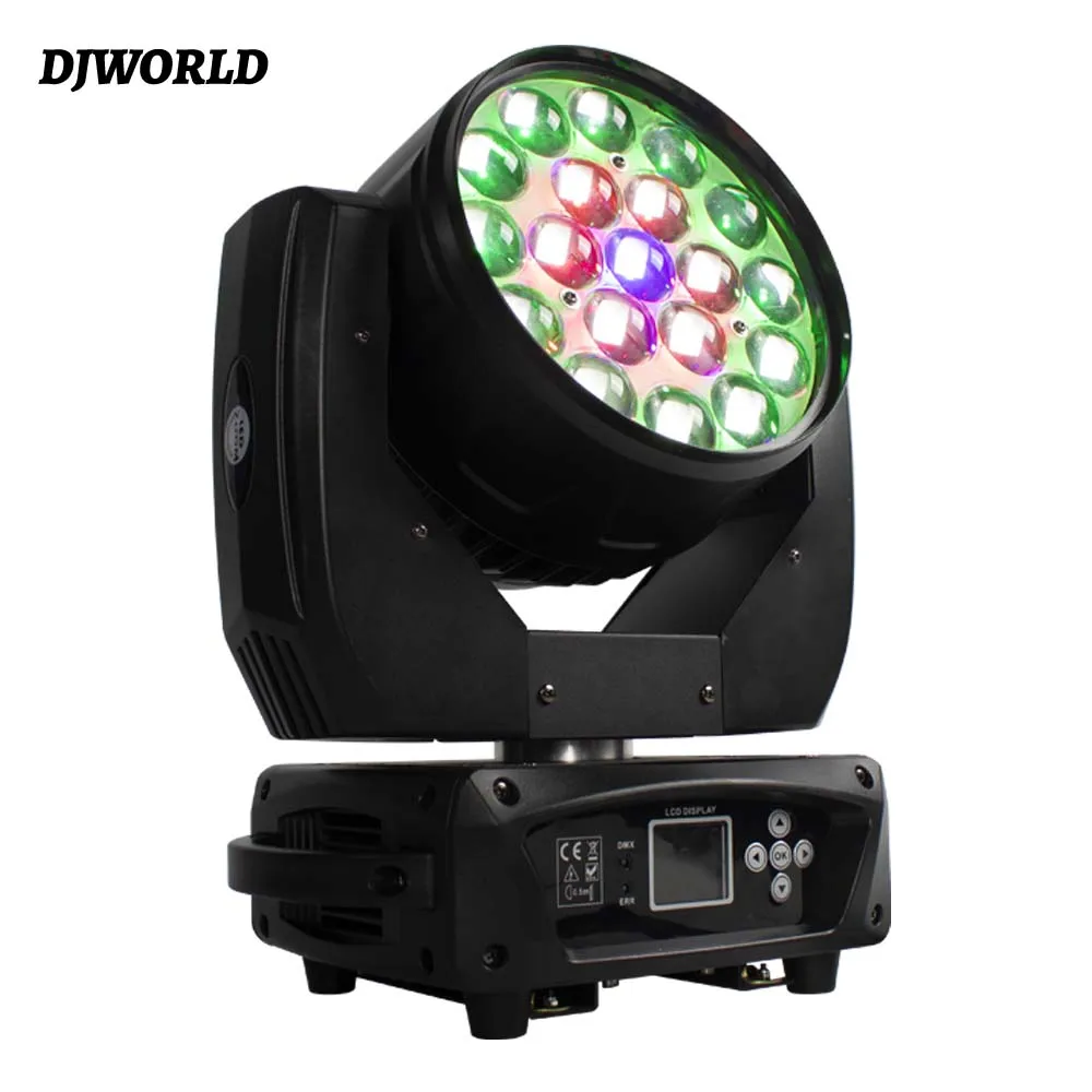 Imagem -02 - Rgbw Led Zoom Wash Lighting Beam 19x15w Dmx Iluminação de Palco Casamento Igreja Soundlights Spotlight dj Clube Equipamento Pcs