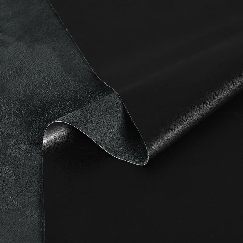 Suede Leather Fabric Black Elastic Smooth Jacket Clothing Fabric Wholesale Cloth Diy Apaprel Sewing Fabric PU Material