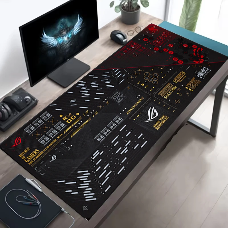 Fashion Technology Black Anime Periphery  Keyboard Pad Asuk Table Pad Office And Home Esports Thickened Non Slip Mouse Pad