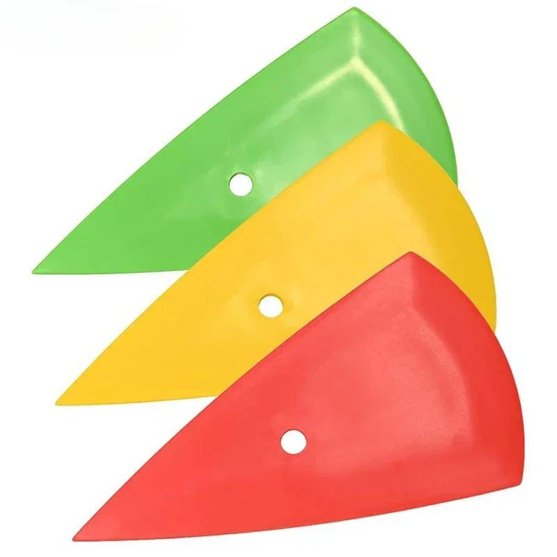3 Pcs Contour Squeegee for Vinyl,PPF Vinyl Wrap Go Corner Card Scraper Window Tint Tool,Pointed Triangle Fine-Edge Scraper