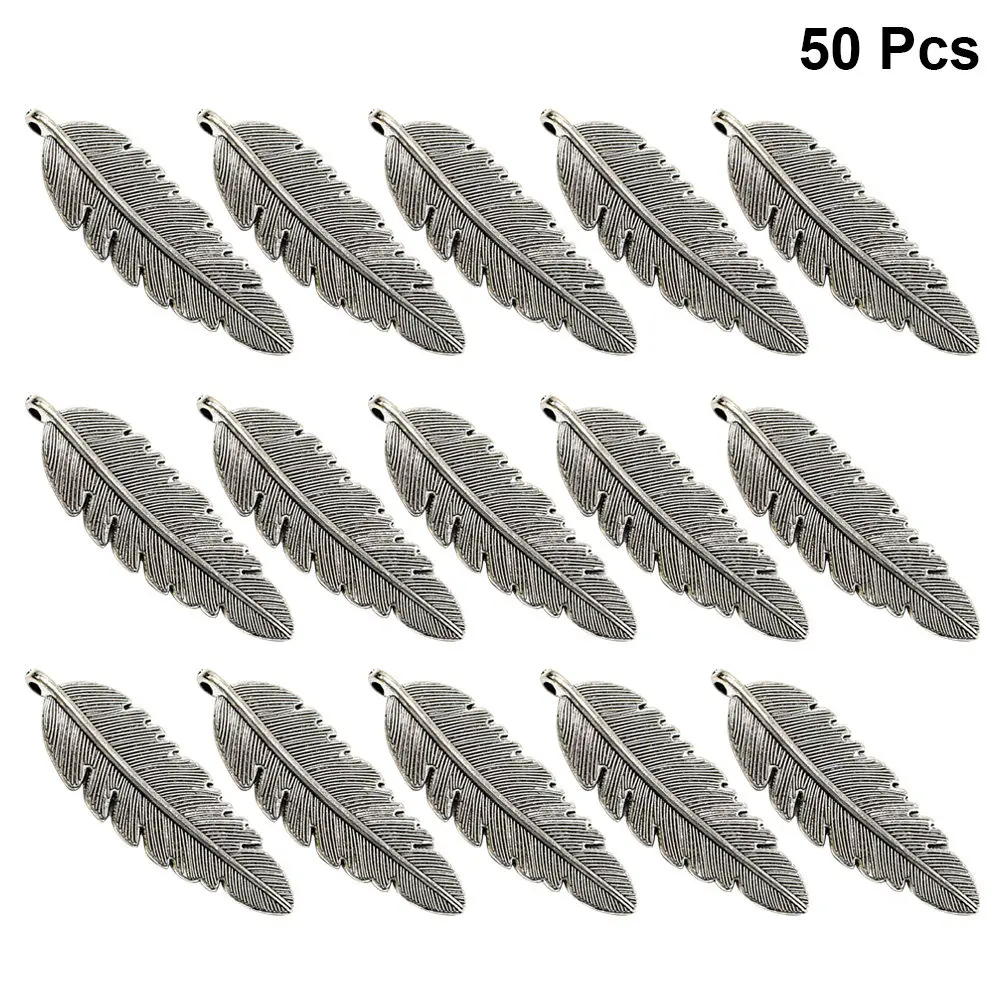 

50Pcs Alloy Charm Pendant Set DIY Jewelry Components for Necklace Bracelet Dangle Earrings Keychain Craft Projects Accessory
