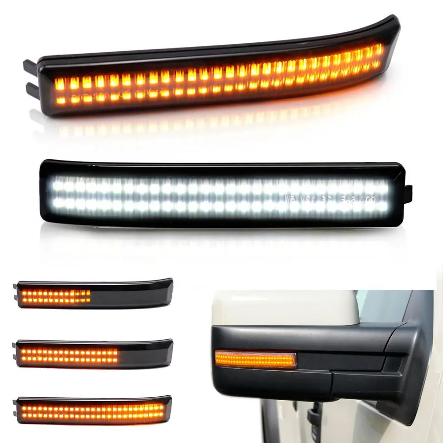 

Светодиодные повторители поворотов в боковые зеркала (дымчатые линзы, янтарный свет) для Ford F-150 и Raptor SVT 2009-2014 гг.