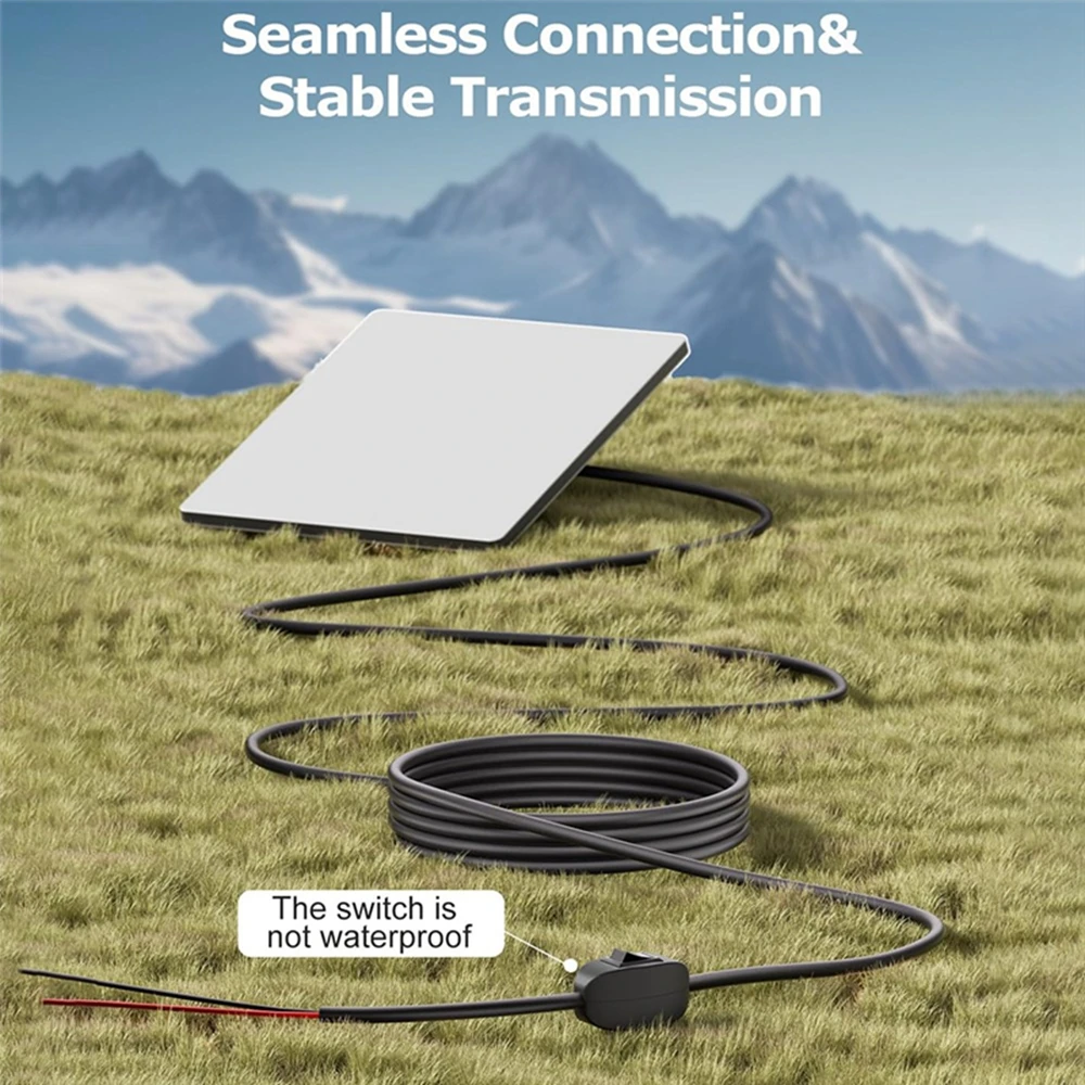 2/3/5 متر 12-48 فولت التمساح كليب إلى تيار مستمر كابل الطاقة 16AWG سلك ل Starlink Mini مع المدمج في التبديل ل Starlink Mini الملحقات