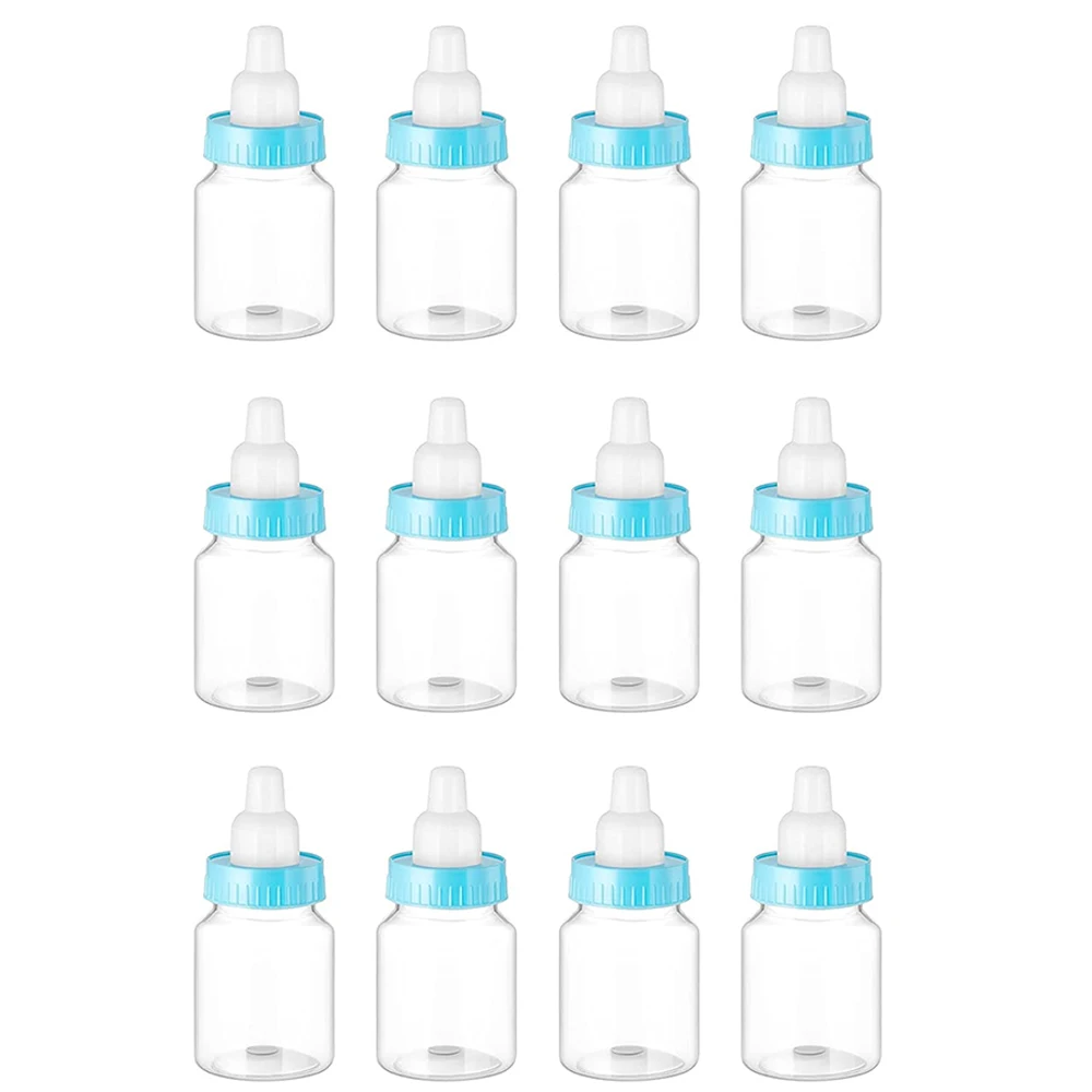 12 Stuks Babyfles Baby Douche Gunst Plastic Snoep Fles Mini Zuigfles voor Verjaardag Kraamcadeau Decor