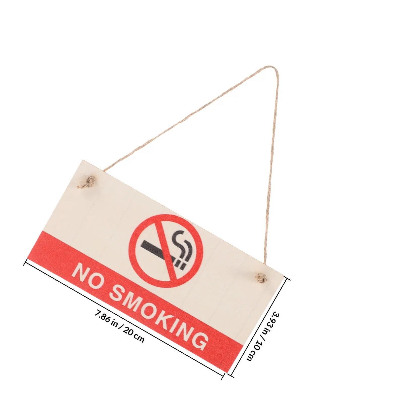 2Pcs Wooden No Smoking Sign Rustic Decorative Minimalist Warning Sign for Cafe Office Restaurant Home Indoor Outdoor Use