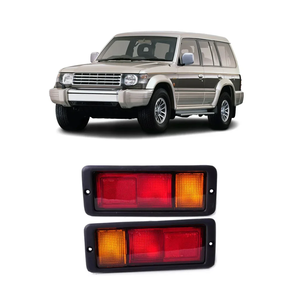 2 Pcs Rear Bumper Lamp for Pajero V20 1989-1999 MB124963 Rear Fog Light Without Bulb for Montero V30 Fog Lamp for Shogun V40