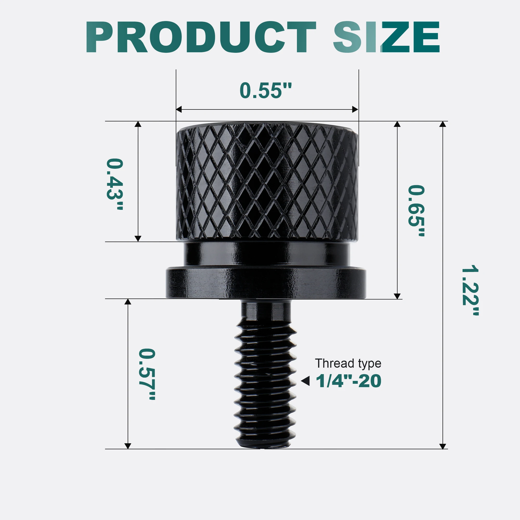 2Pcs Seat Bolts Rear Fender Knurled Mount Screws 1/4