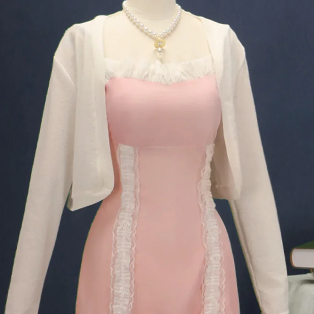 Anime NANA Komatsu Nana Costume Cosplay Ragazze adulte Abito rosa Cardigan Abito dolce Abiti estivi Uniforme Carnevale Data Outfit