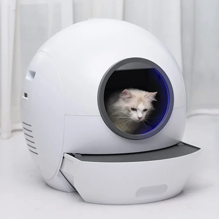 

Tall Enclosure Closed Hidden Large Electric APP Litter Basin Toilet Bin Robot Smart Self Cleaning Automatic Cat Tray Litter Box