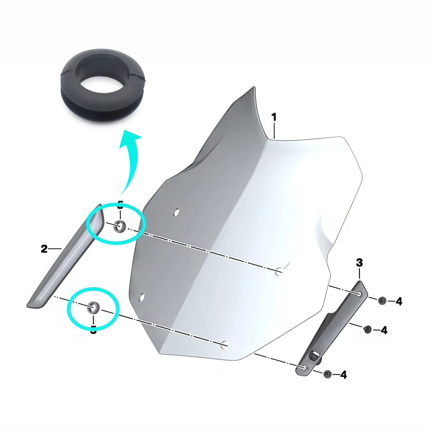 Windshield Grommet Accessories For BMW R1200GS R1250GS Adventure R 1200 1250 GS ADV 4663855787 Motorcycle Windscreen Rubber Plug