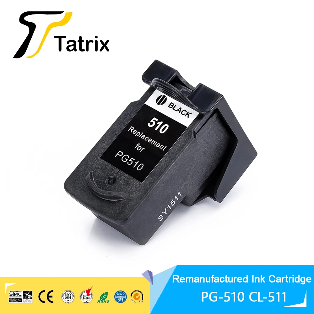 Tatrix PG 510 CL 511 PG510 CL511 PG-510 CL-511 Premium Color Remanufactured Inkjet Ink Cartridge for Canon PIXMA MP280 Printer