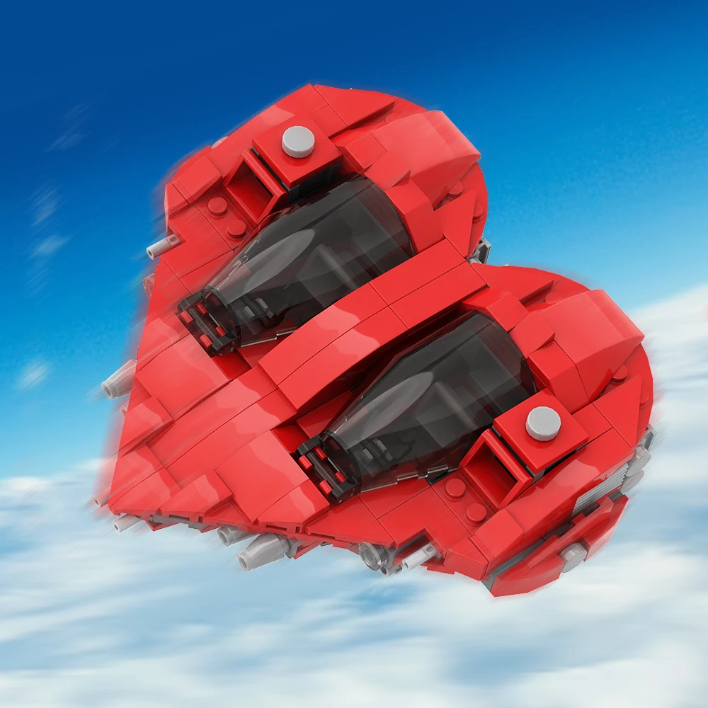 

Конструктор MOC Red Space Fighter, классический перехватчик тандемов, самолет, игрушка для детей, подарок