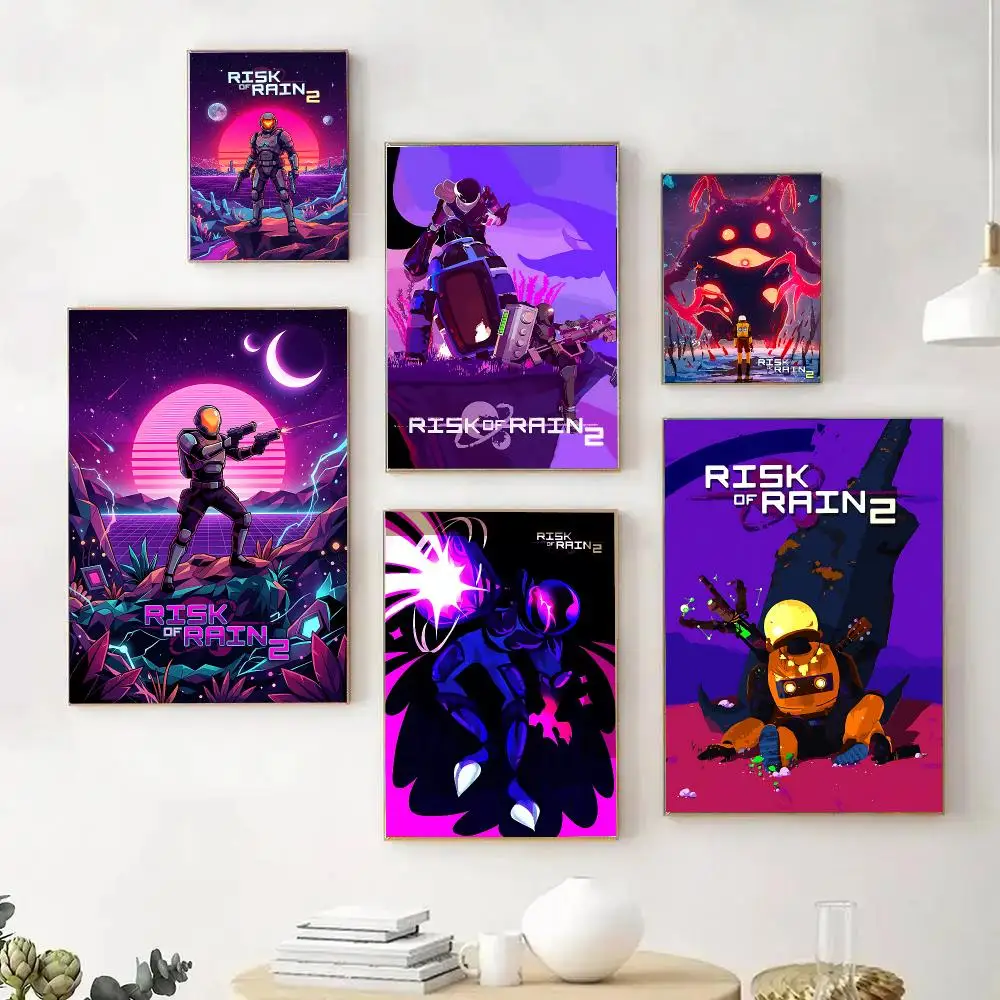 Shooter Game R-Risk of R-Rain 2 Poster Wall Art Print Sticker for Bedroom Living Room Dorm Office Modern Home Decor