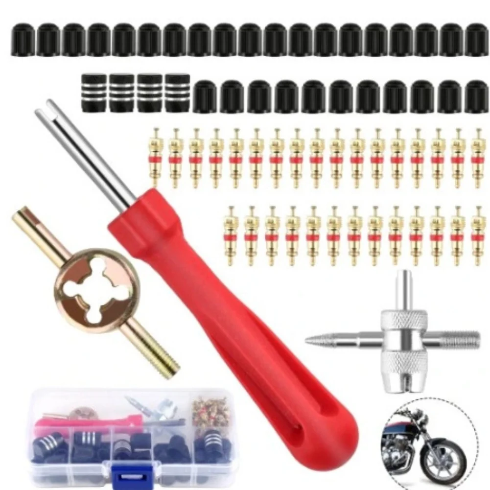 

66PCS Tire Valve Core Remover Screwdriver Easy To Quickly Disassemble Or Install Tire Valve Stem FOR Motorcycle Car