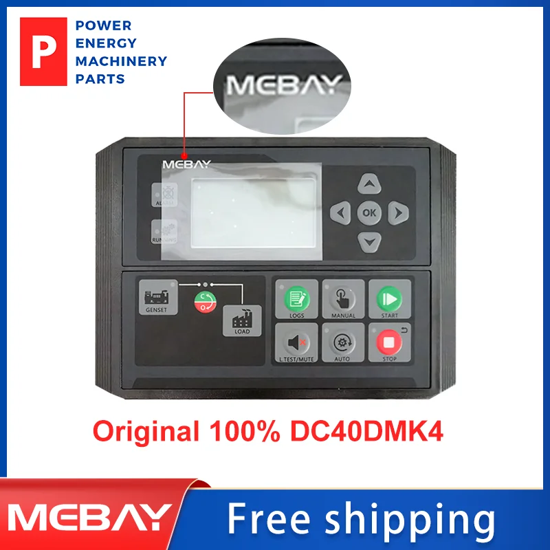 

Original Mebay DC40DMK4 Diesel Generator Parts Genset Controller Module DC40D MK4 Control Panal Parameters Monitoring