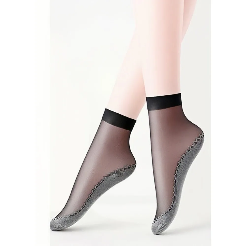 1/4/5/10 Pair women's stockings, short socks, cotton bottom sweat absorbing and non slip socks, flesh colored short stockings