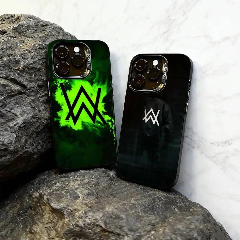 

alan walker Phone Case For iPhone 17,16,15,14,13,12,11 Plus,Pro Max,XS,Colored Silver Plated Inside Cover