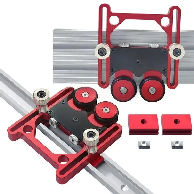 Adjustable Roller Guides Clear-Cut Stock Guides One-way Wheel Feather Board Auxiliary Tool for Table Saw Router Table Cutting