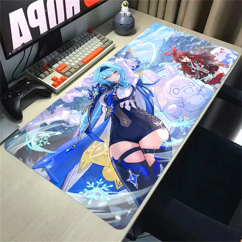 Eula Faruzan Freminet Mouse Pad Cartoon Lockedge Large Gaming Desk Pads Computer Gamer Keyboard Mouse Mat Mousepad PC Desk Mat