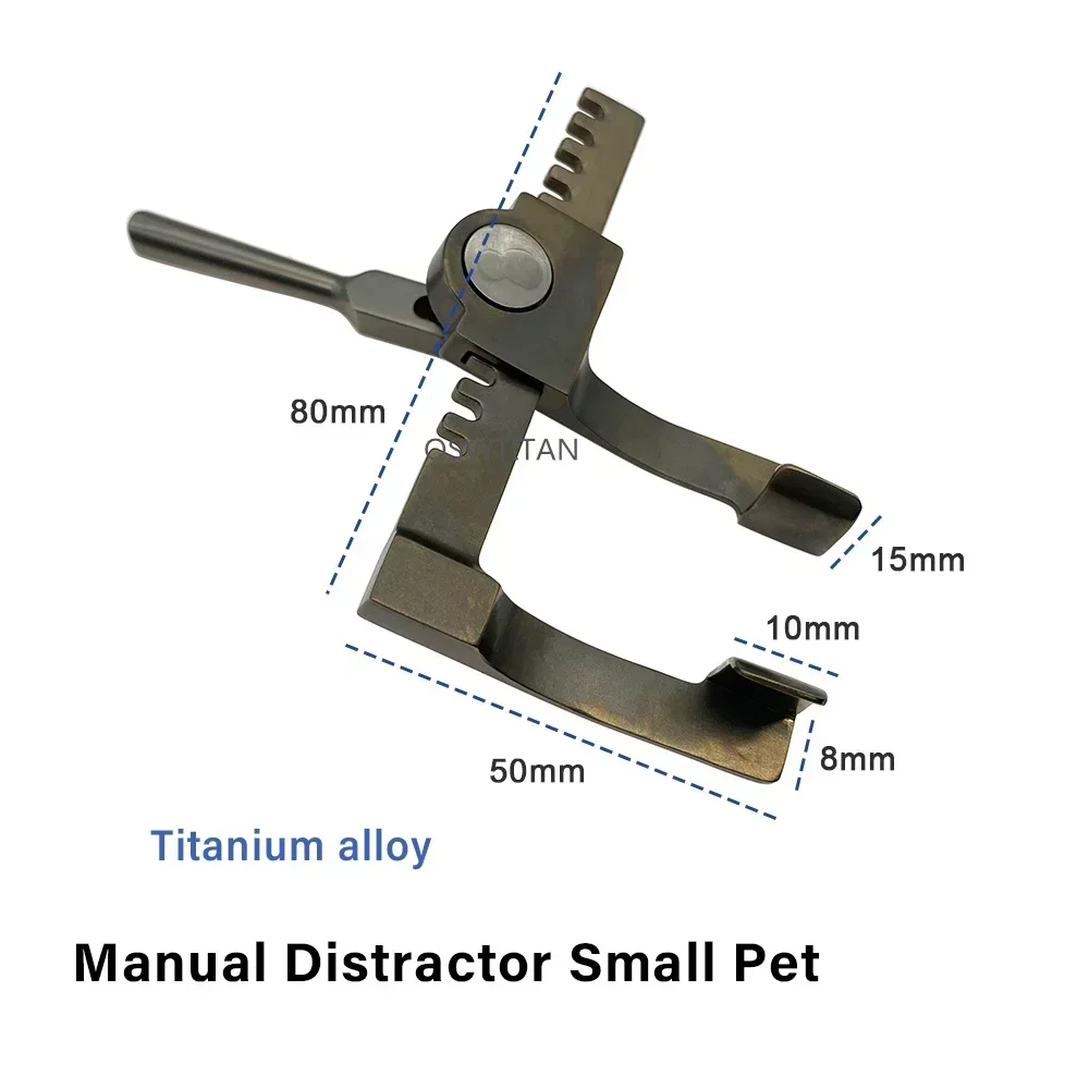 Manual Distractor Titanium Alloy Small Pet Distractor Veterinary  Surgical Instruments