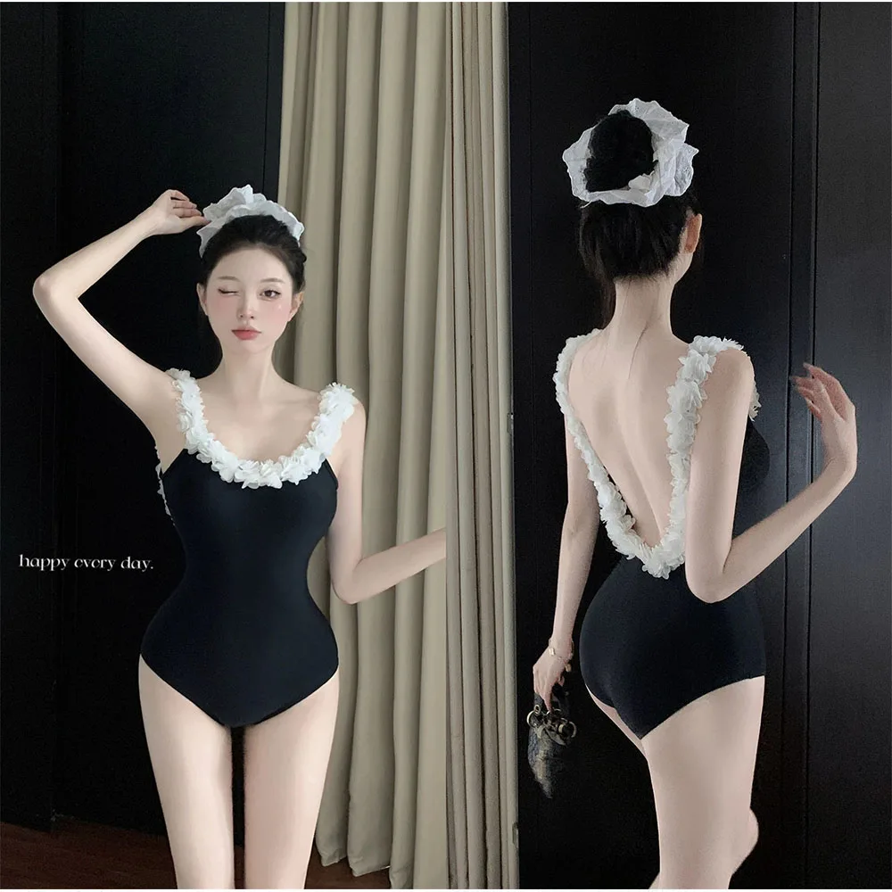 

Fashionable Conjoined Swimsuit Sweet and Spicy Girl Style Ins Sexy Vacation Swimwear Soaking In Hot Springs Summer New Swimsuit