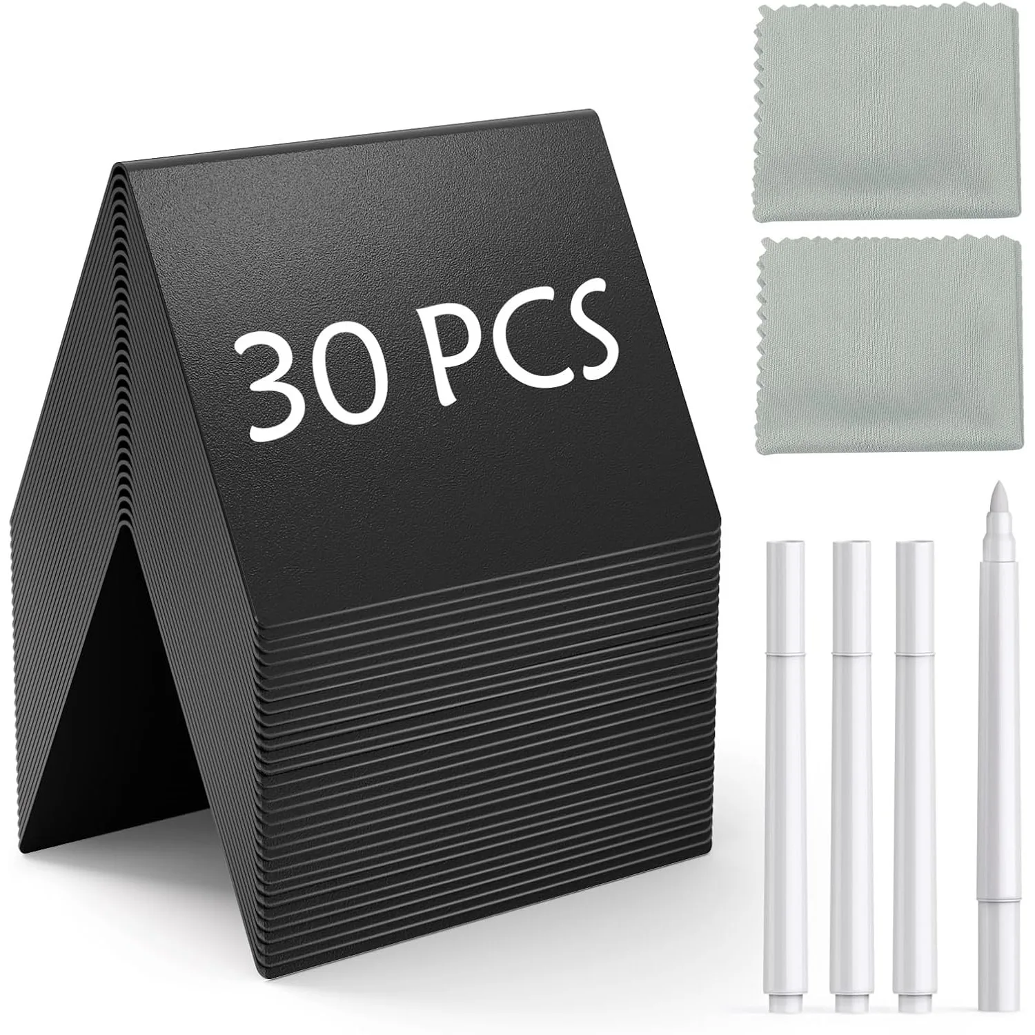 Mini-Tafelschilder mit Ständer, Tischkarten/Namensschilder/Menu-Tafel für Café/Bäckerei/Tischbeschriftung, wiederverwendbar, löschbar ‌