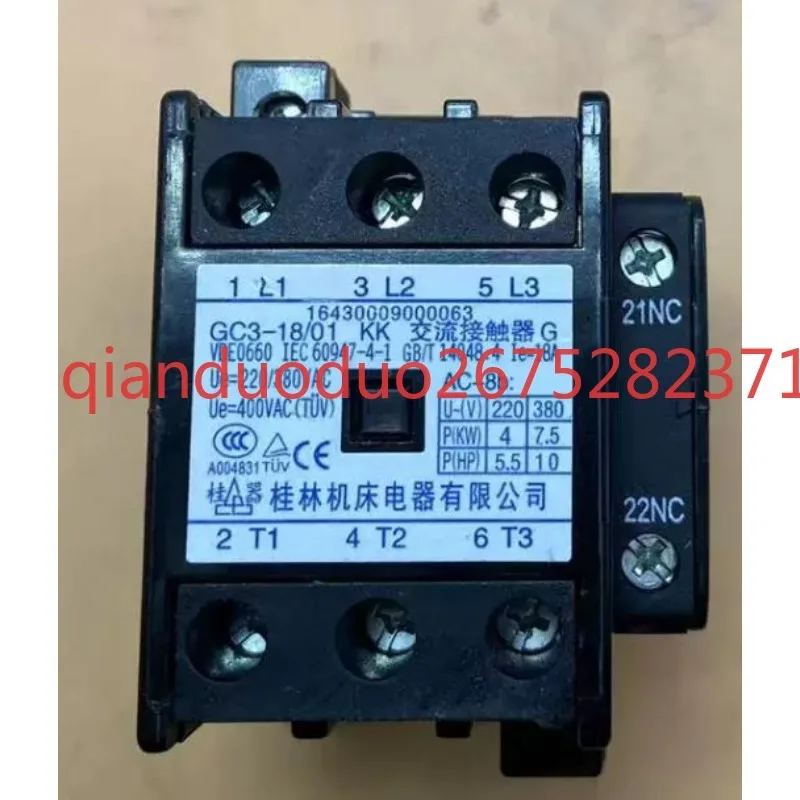 

Suitable for machine tool AC contactor GC3-18/01 KK voltage 220/380V cabinet