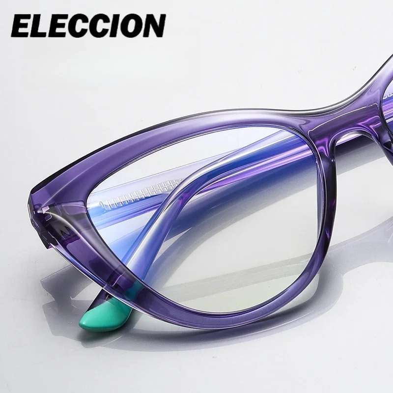 ELECCION وصفة طبية نظارات قصر النظر الشيخوخي النساء الرجال جودة عالية UltraLight TR90 مكافحة الأزرق نظارات للقراءة إطار نظارات