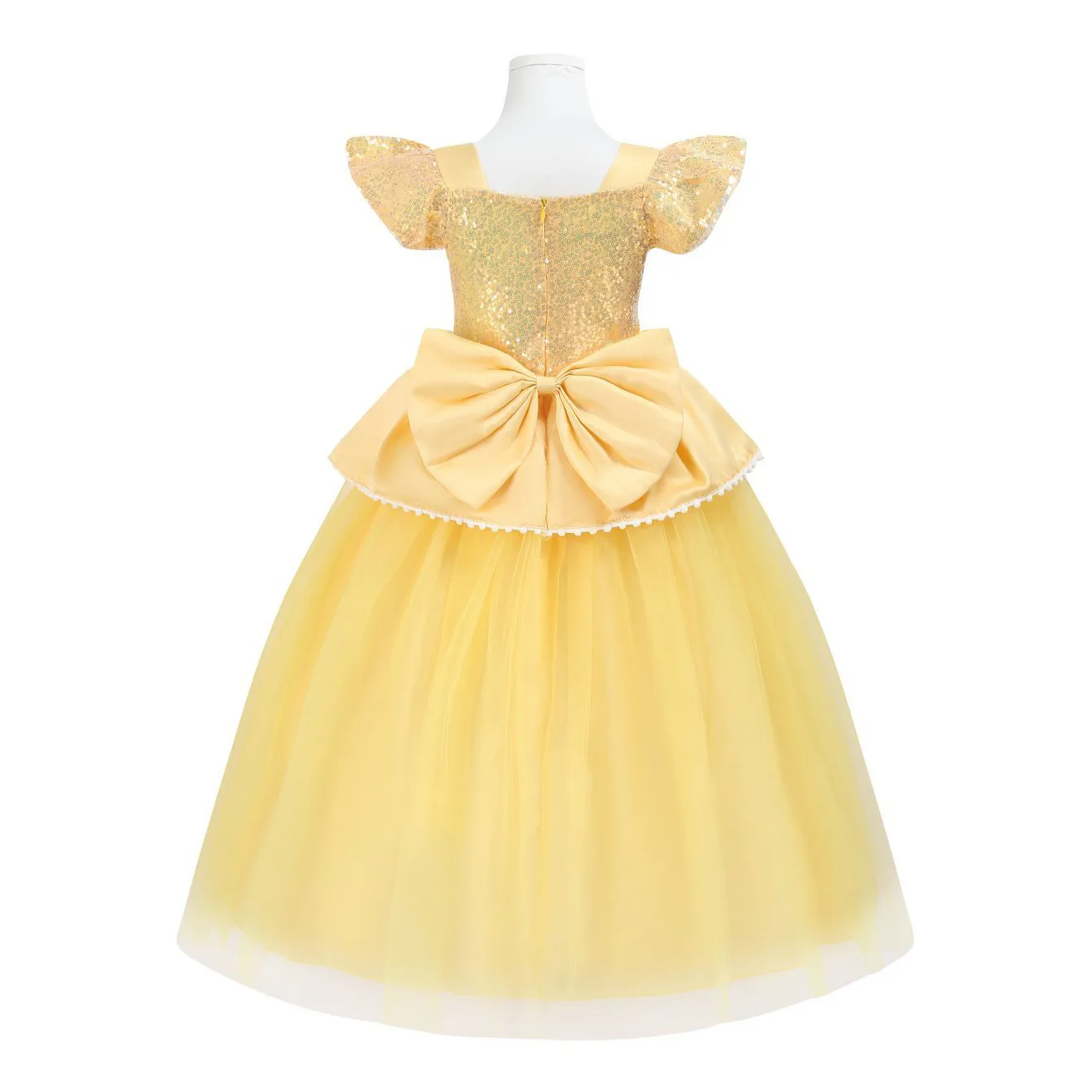 Disney Belle Princess Dress Girls Cosplay Beauty and The Beast Cinderella Snow White Costumes Kids Halloween Carnival Clothes