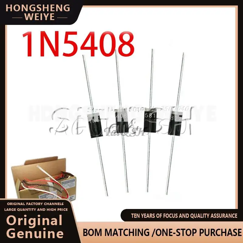 100%new 20pcs/lot IN5408 1N5408 3A 1000V DO-27 Rectifier Diode