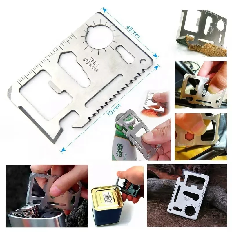 Professional  Oem Mini Small Multi Function Survival Tool Kit Pocket Set Gear For Waterproof Family Outside Outdoor