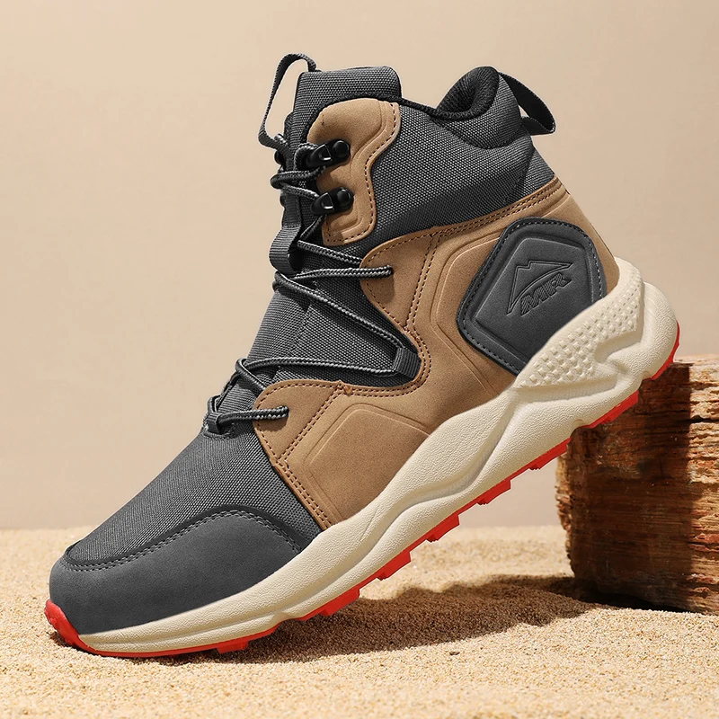 

Hiking Shoes Men High-top Shoes Anti-slip Outdoor Sports Shoes Men Mountain Climbing Soft Breathable Casual Sneakers Men Shoes