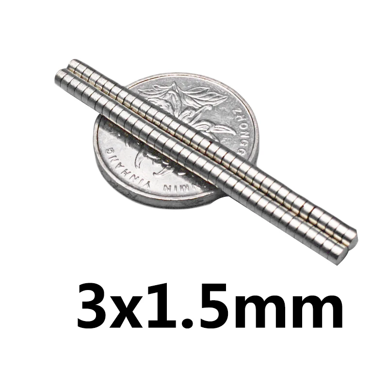 3*1.5 mm Powerful Magnets 3mm X 1.5mm Permanent Small Round Magnet 3x1.5mm Thin Neodymium Magnet Super Strong