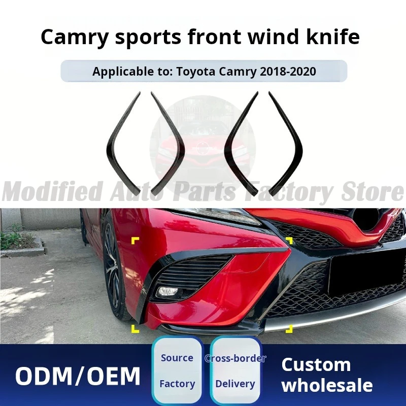 

Applicable To Toyota Camry 8th Generation 2018-20 Amg Front Bar Trend Air Knife Car Sticker Modification Parts