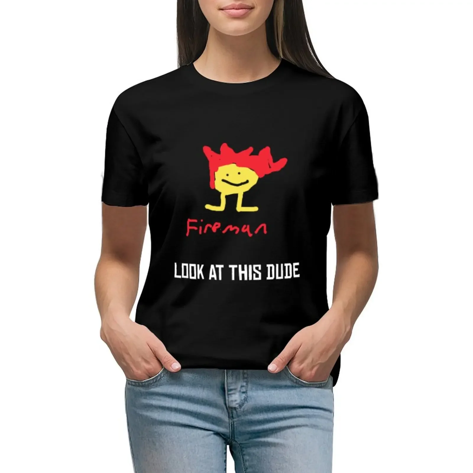 

fireman jerma T-Shirt lady clothes summer clothes customs design your own animal print shirt for girls Top Women