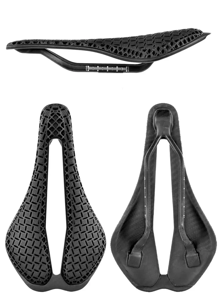 AliExpress GOLDIX T68 3D printed seat cushion with ultralight carbon fiber bottom plate and TPU printed pattern front/optional EVA leather