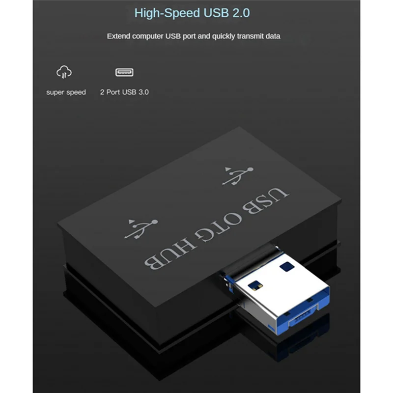 USB Hub Adapter Converter Male To Twin Charger Dual 2 Port For PC Computer Accessories USB 2.0 Splitter Hub 2 Ports