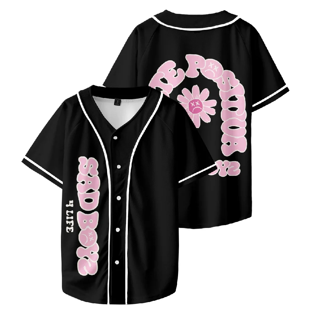 

Junior H Sad Boyz 4 Life Baseball Jersey 3D Prints Unisex Short Sleeve Tee Casual Streetwear Women Men Clothes