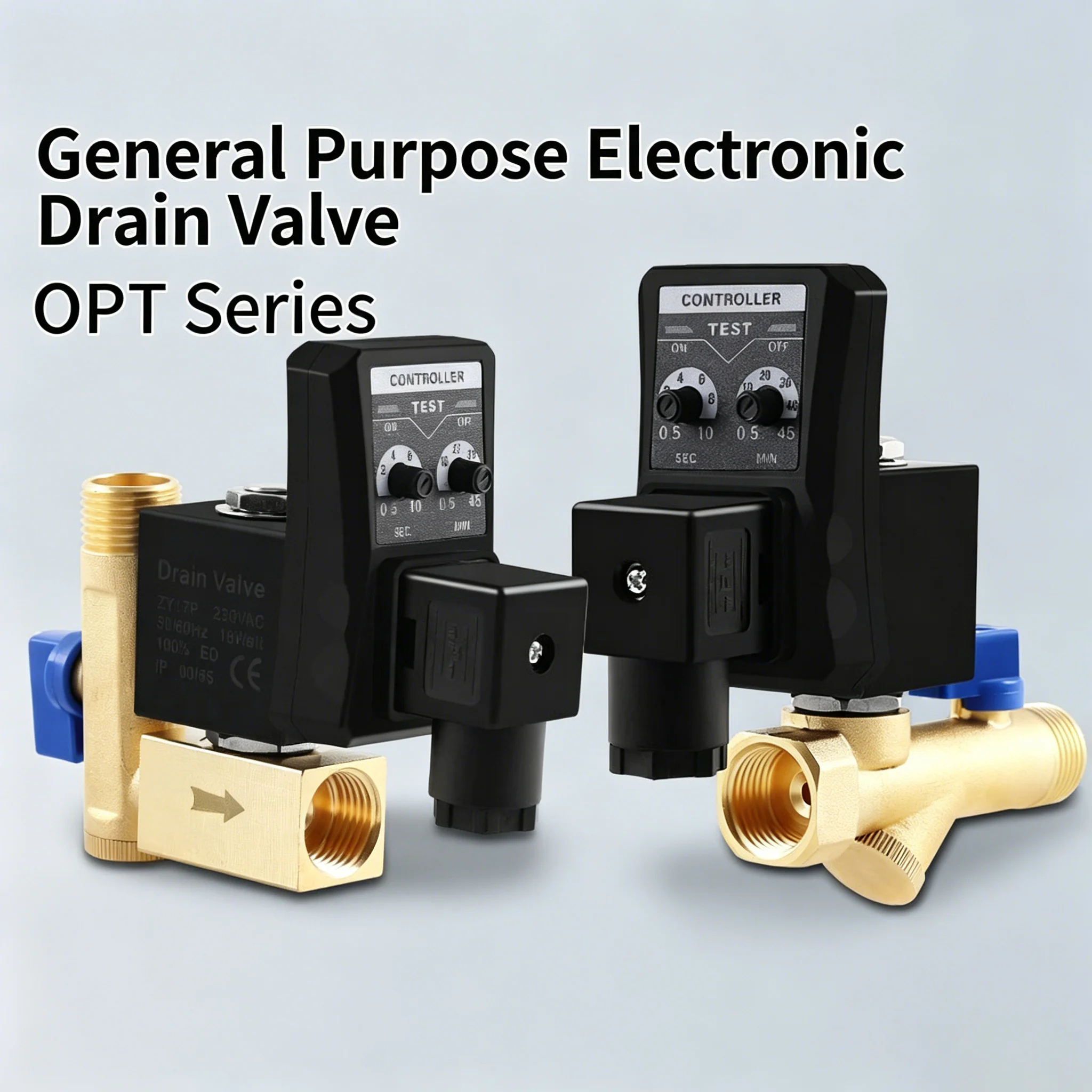 Electronic Drain Solenoid Valve for Air Compressor Condensate Electric 1/2