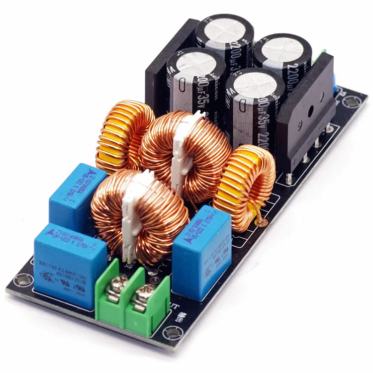 EMI/EMC amplifier sound board differential mode common mode power supply filter module electromagnetic interference DC