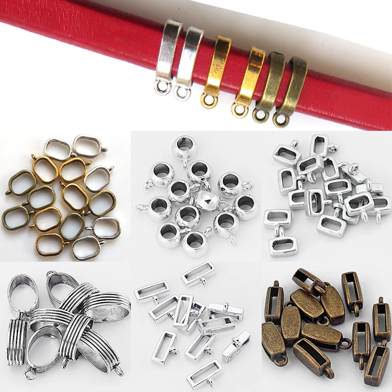 10Pcs Slider Spacer Beads Pendant Connector Clip Clasps Hooks For DIY Jewelry Making Bracelet Necklace Handmade Accessories