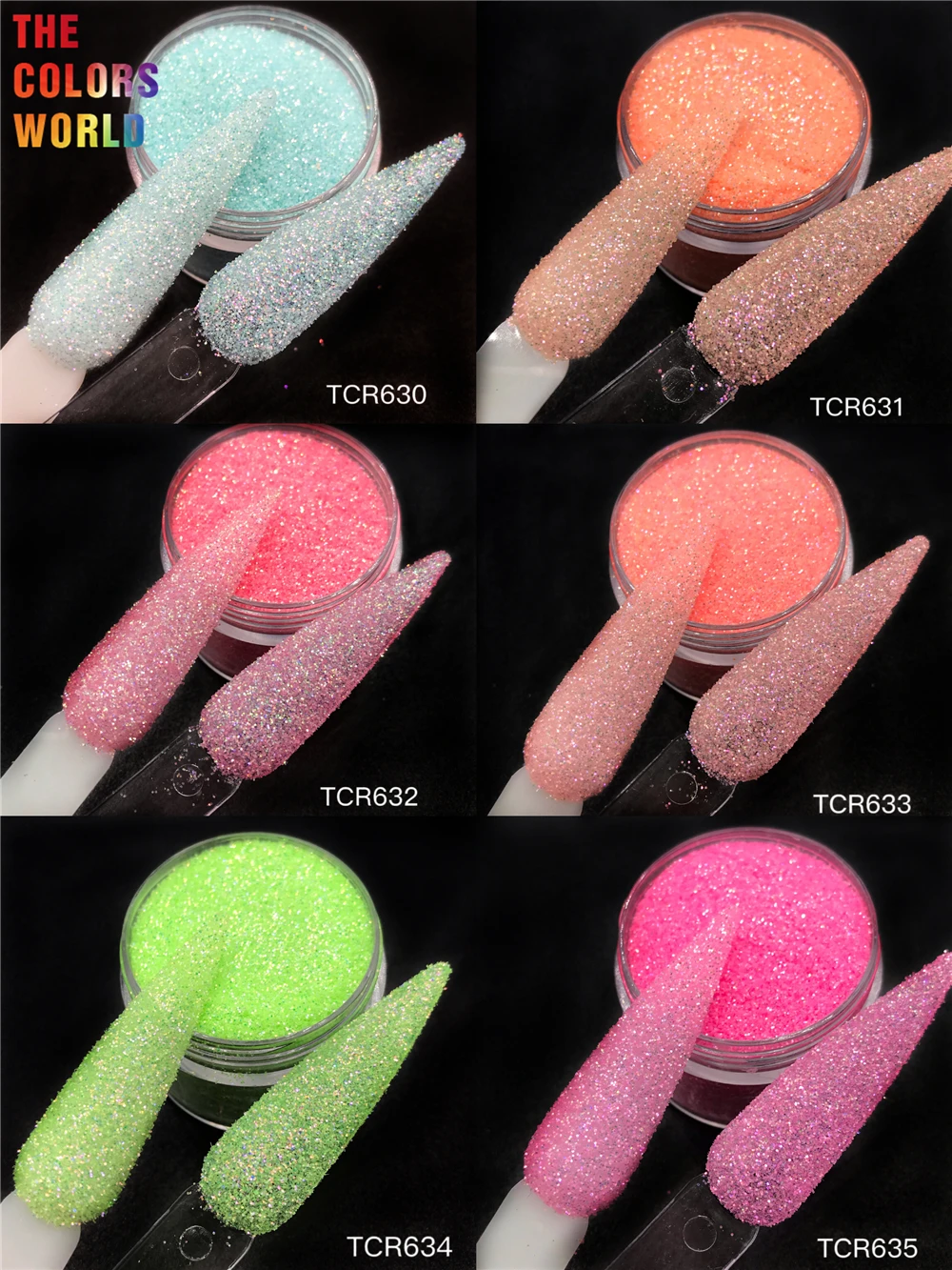 TCT-713 High Bright Iridescent Neon Colors Nails Glitter Decoration Manicure Tumbler Resin Craft Festival Accessories Supplier