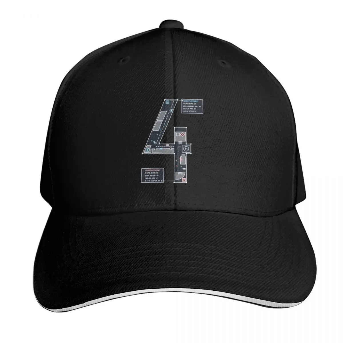 BF4 Battlefield 4 Map Baseball Cap Contrast Two Tone Brim Snapback Flat Bill Strapback Dad Hat
