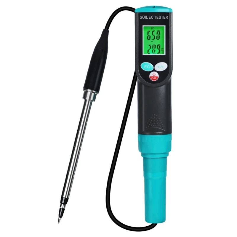 E15A Digital Soil Electrical Conductivity Analyzers Temperature Monitors Plant Growth Conditions With Backlit Portable