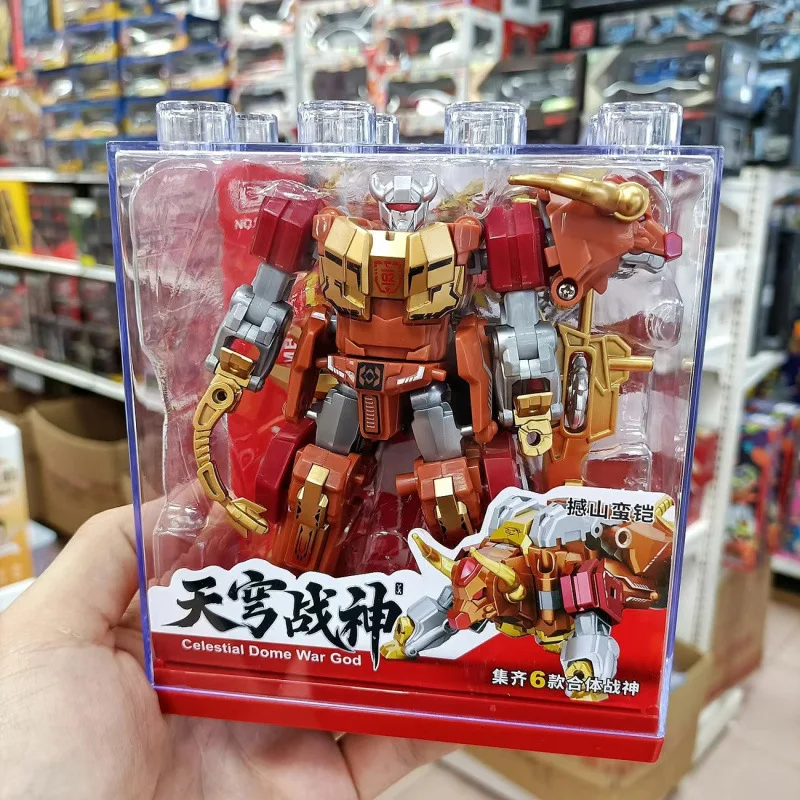 ของเล่นแปลงร่างปริศนา Yuexing Tianqiong God of War หุ่นยนต์เพชร อัลลอยด์ รุ่น 6 in 1 โมเดลฟิกเกอร์สำหรับเด็กผู้ชาย คริสต์มาส